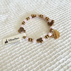 Disney Parks Alex and Ani Pink Beaded Bangle Bracelet
